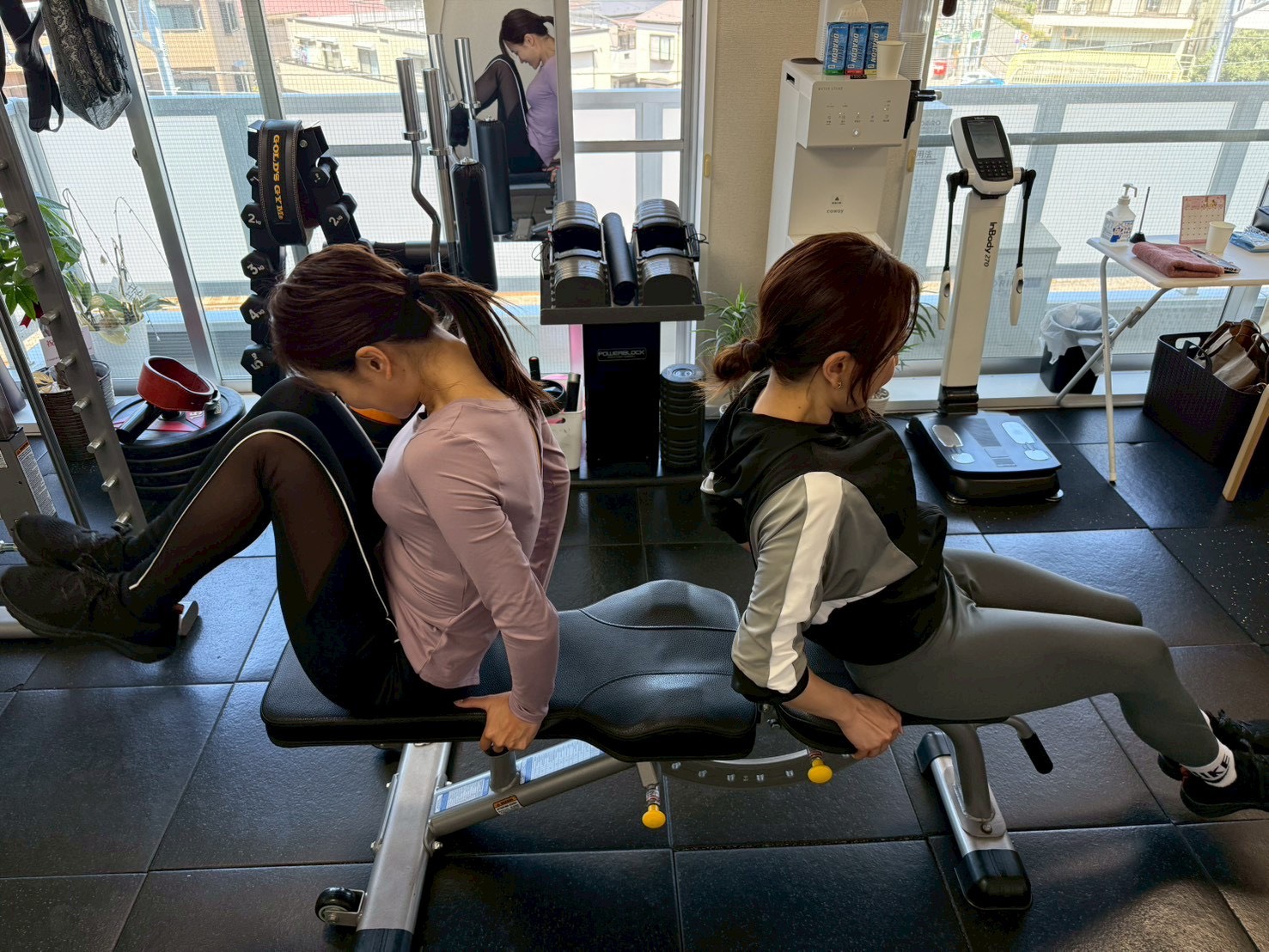 2名で行うグループトレーニングの様子